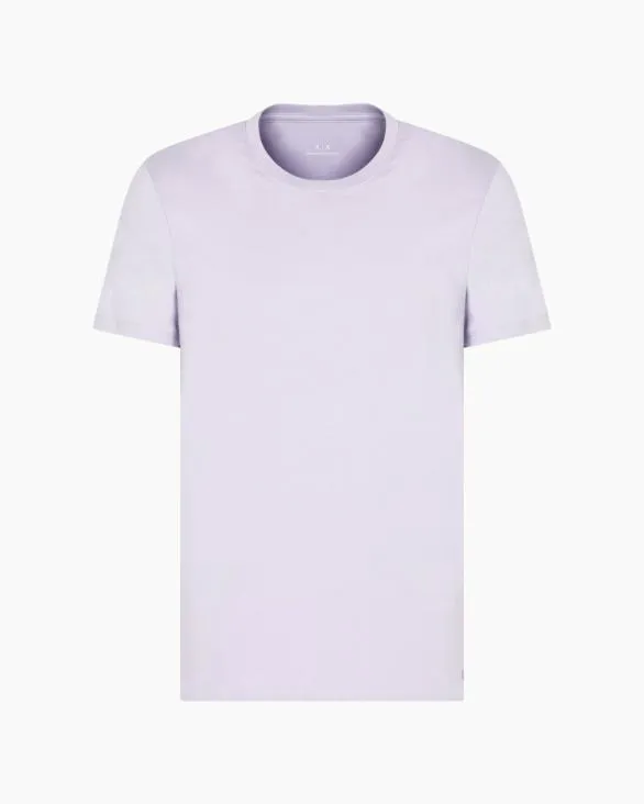Slim Fit Pima Cotton Tshirt Purple Men Armani Pima TShirts
