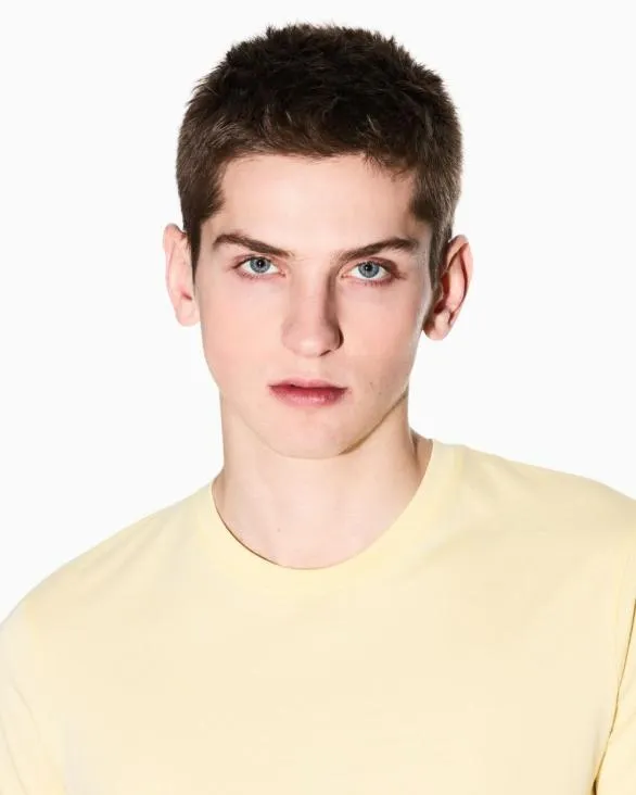 Slim Fit Pima Cotton Tshirt Yellow Men Armani TShirts Slim Fit Pima Cotton Tshirt Yellow Men Armani TShirts