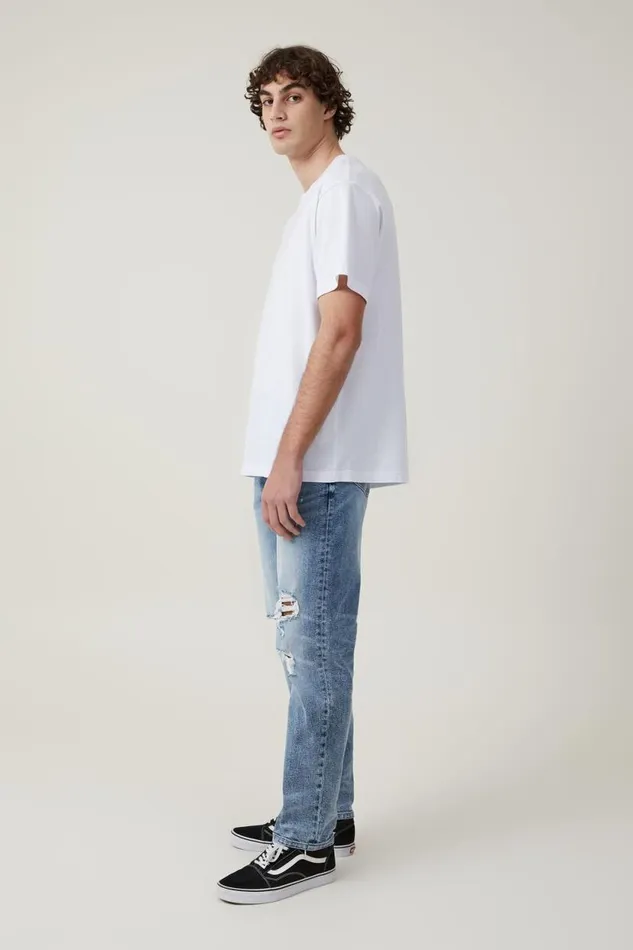 Slim Straight Jean West Blue Ripped Men Cotton On Pants Slim Straight Jean West Blue Ripped Men Cotton On Pants