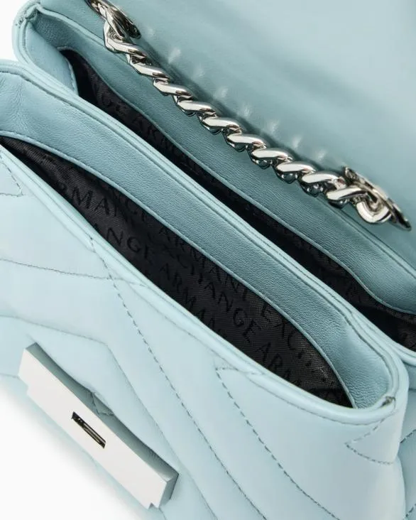 Small Shoulder Bag With Quilted Workmanship Lightblue Women Armani Mini Bags Small Shoulder Bag With Quilted Workmanship Lightblue Women Armani Mini Bags