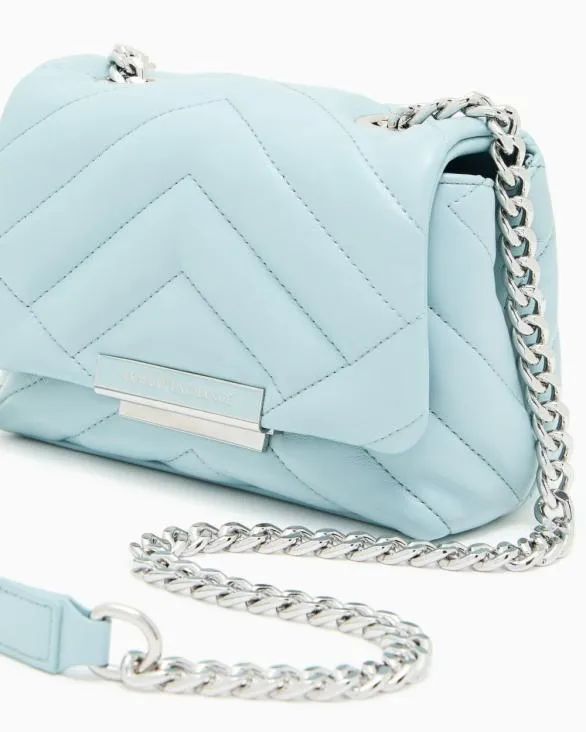 Small Shoulder Bag With Quilted Workmanship Lightblue Women Armani Mini Bags Small Shoulder Bag With Quilted Workmanship Lightblue Women Armani Mini Bags