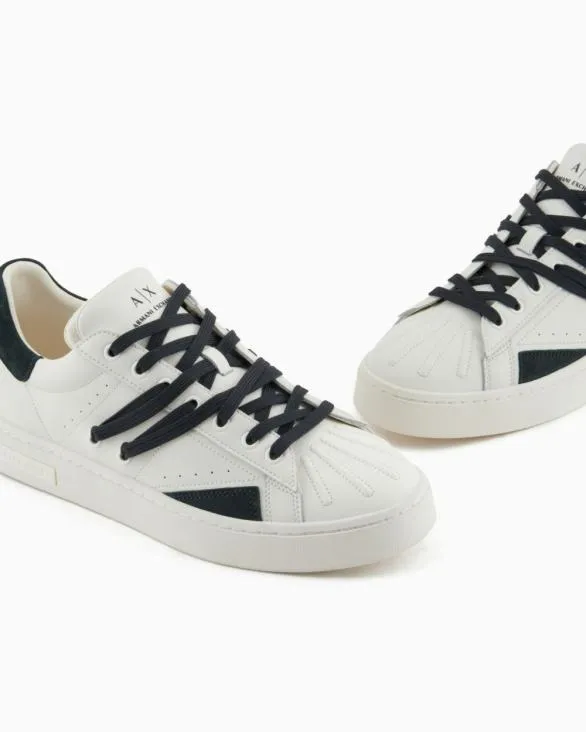 Sneakers In Ecoleather With Contrasting Laces Green Men Armani Sneakers Sneakers In Ecoleather With Contrasting Laces Green Men Armani Sneakers
