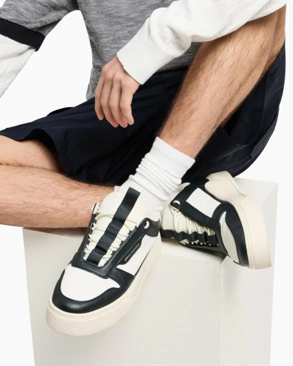 Sneakers In Ecoleather With Elastic Laces Green Men Armani Sneakers Sneakers In Ecoleather With Elastic Laces Green Men Armani Sneakers
