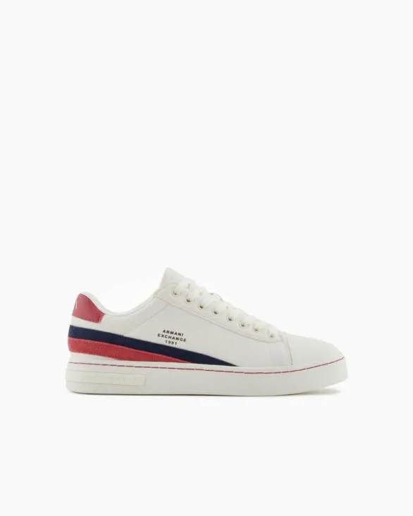 Sneakers With Contrasting Details On The Back Red Men Armani Sneakers