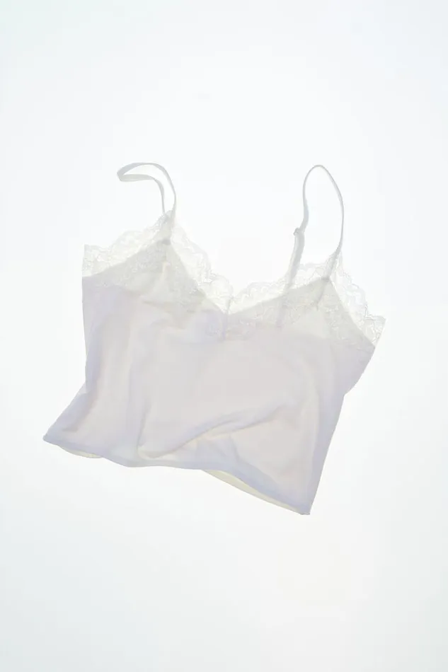 Soft Lounge Lace Trim Cami Whisper White Women Cotton On Tops