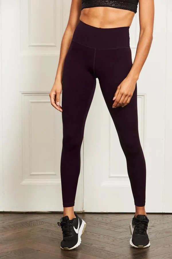 Sosandar Activewear Women Deep Plum High Waisted Perfect Body Sculpting Activewear Leggings Sosandar Activewear Women Deep Plum High Waisted Perfect Body Sculpting Activewear Leggings