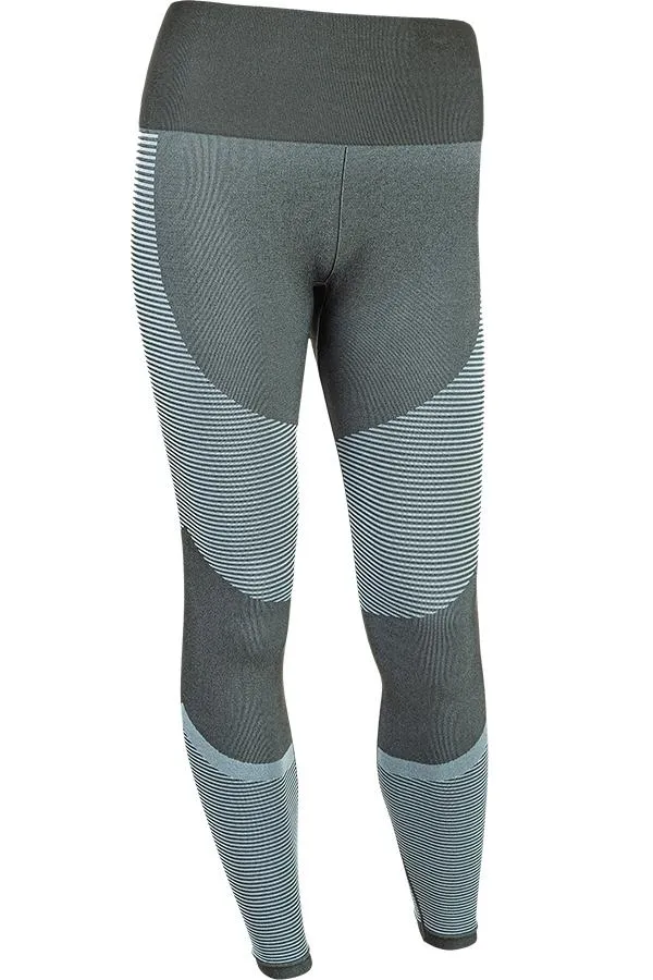 Sosandar Activewear Women Khaki Green UltraSculpt High Waisted Activewear Leggings Khaki Green