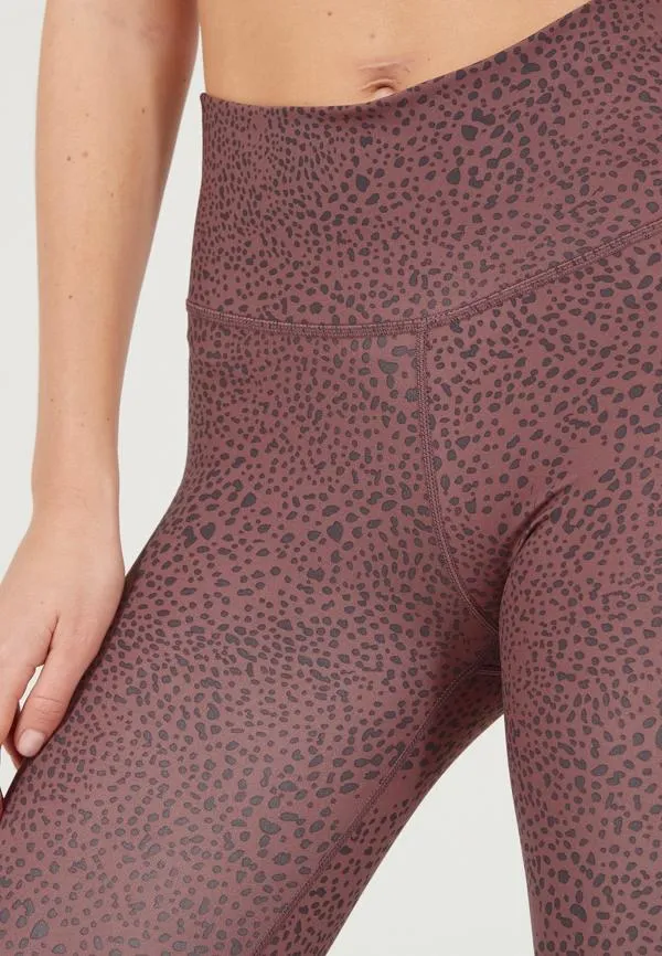 Sosandar Activewear Women Mauve and Grey Spot High Waisted Perfect Body Sculpting Activewear Leggings Mauve Grey