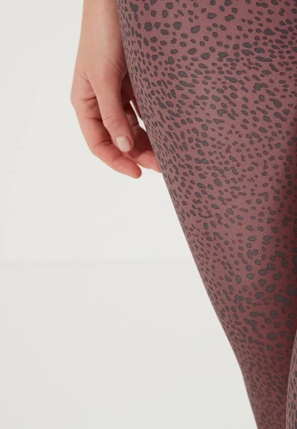 Sosandar Activewear Women Mauve and Grey Spot High Waisted Perfect Body Sculpting Activewear Leggings Mauve Grey