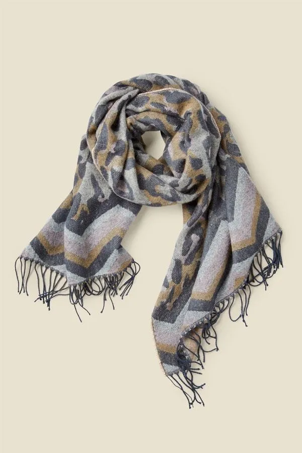 Sosandar Hats Scarves and Gloves Women Amber Soft Grey Leopard Print Oversized Scarf Grey Sosandar Hats Scarves and Gloves Women Amber Soft Grey Leopard Print Oversized Scarf Grey