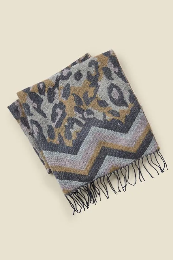 Sosandar Hats Scarves and Gloves Women Amber Soft Grey Leopard Print Oversized Scarf Grey Sosandar Hats Scarves and Gloves Women Amber Soft Grey Leopard Print Oversized Scarf Grey