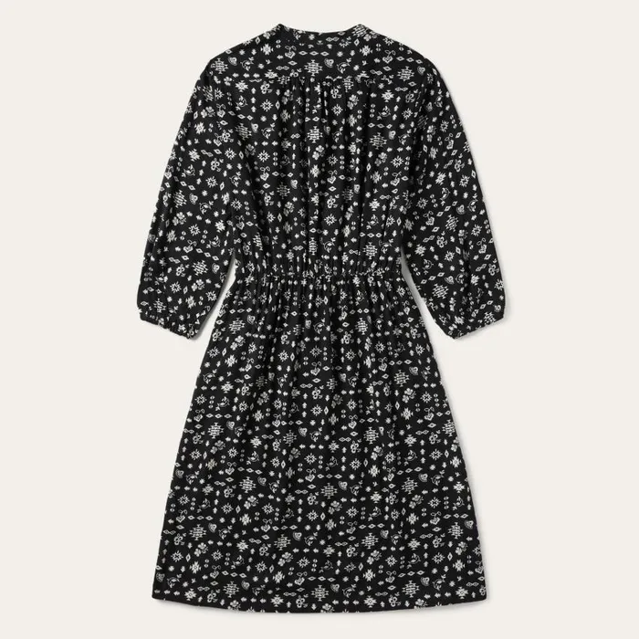 Southwestern Ditzy Print Dress Black Women Stetson Midi