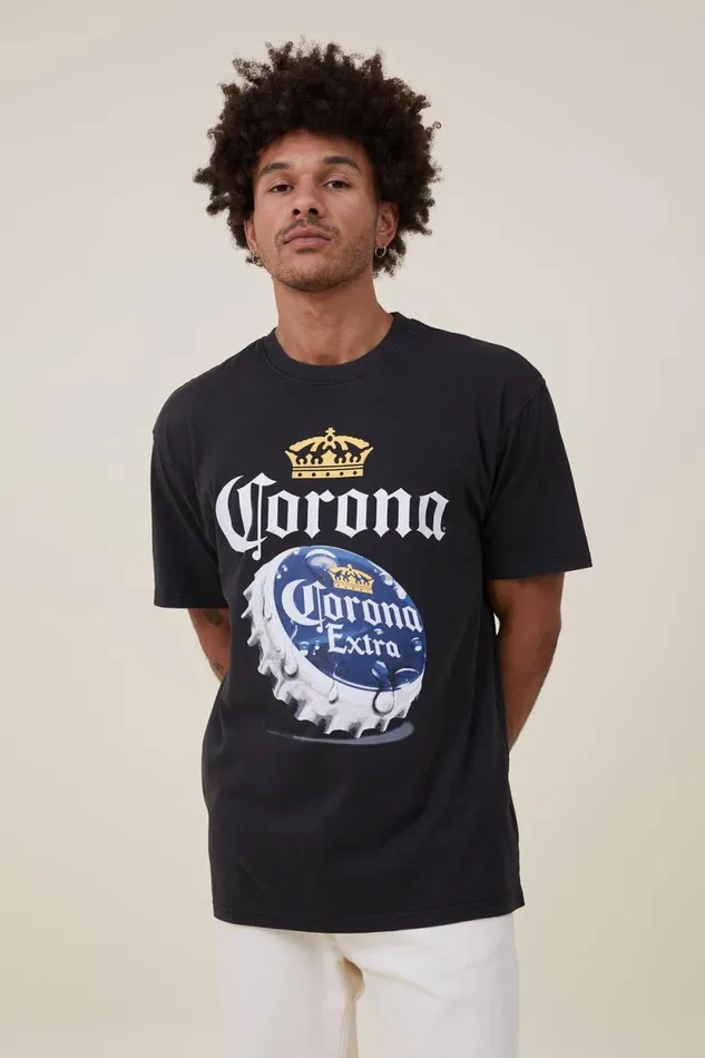 Special Edition TShirt Lcn Cor Washed Blackcorona 8211 Bottle Cap Men Cotton On Tees and Tanks Special Edition TShirt Lcn Cor Washed Blackcorona 8211 Bottle Cap Men Cotton On Tees and Tanks