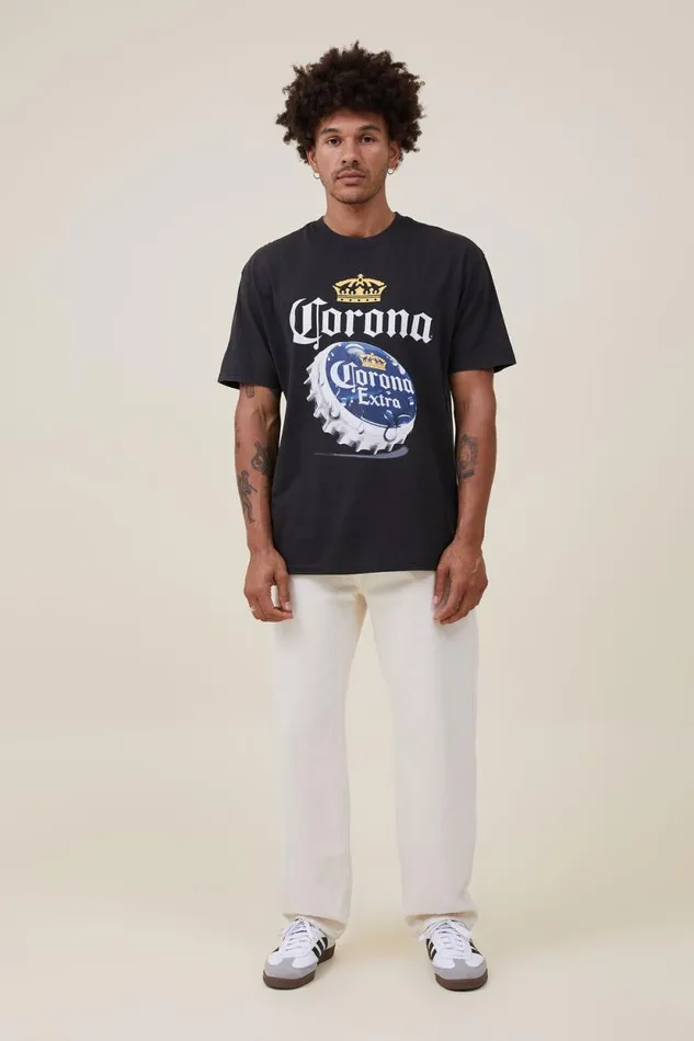 Special Edition TShirt Lcn Cor Washed Blackcorona 8211 Bottle Cap Men Cotton On Tees and Tanks Special Edition TShirt Lcn Cor Washed Blackcorona 8211 Bottle Cap Men Cotton On Tees and Tanks