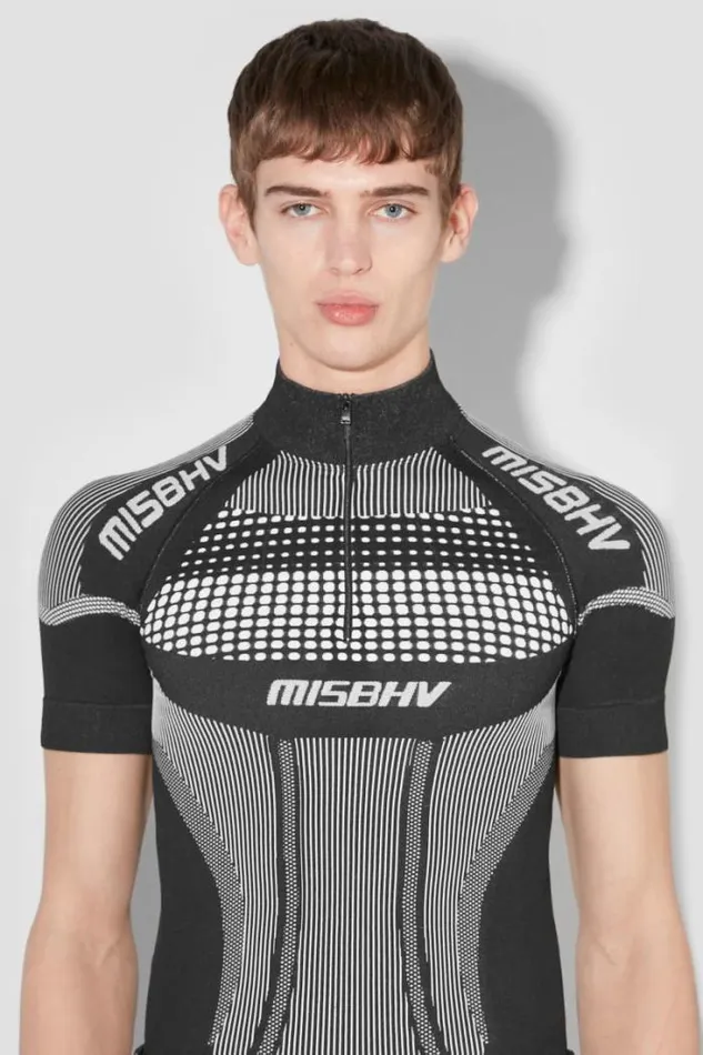 Sport Europa QuarterZip TShirt Blackwhite Men MISBHV Tops