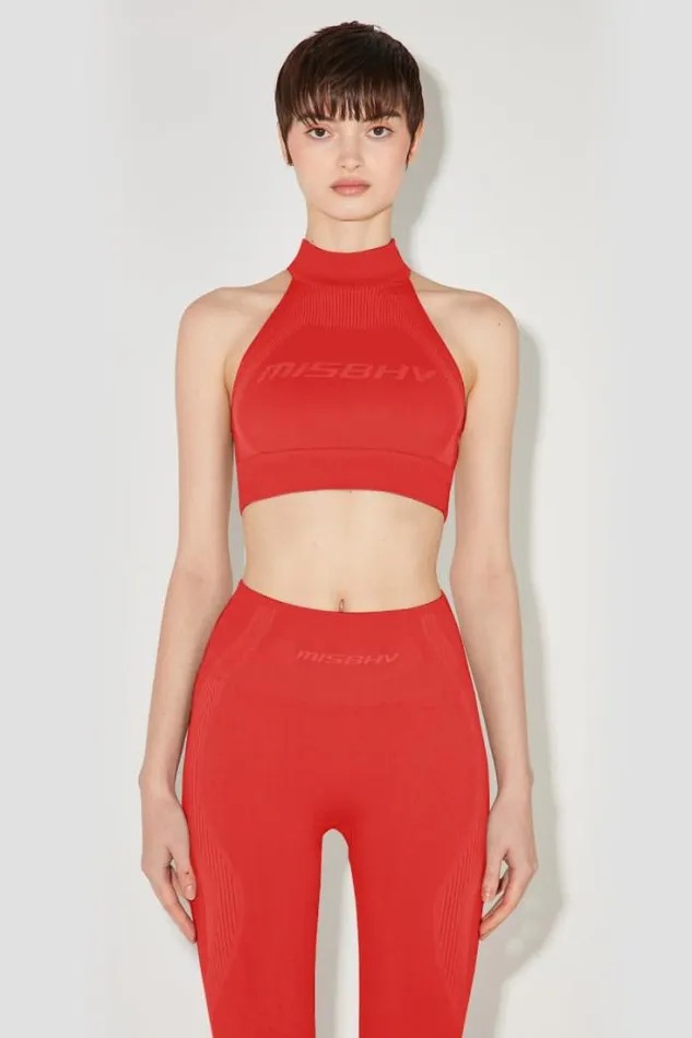 Sport Halter Bra Coral Red Women MISBHV Bras