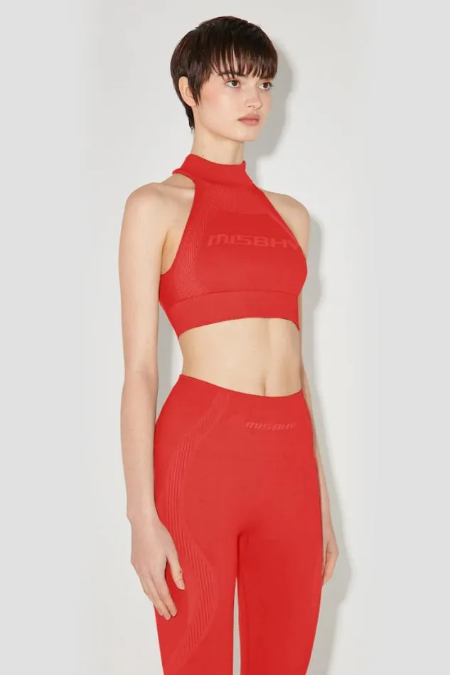 Sport Halter Bra Coral Red Women MISBHV Bras