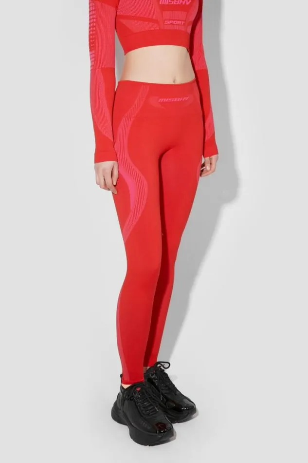 Sport Leggings Coral Red Women MISBHV Leggings