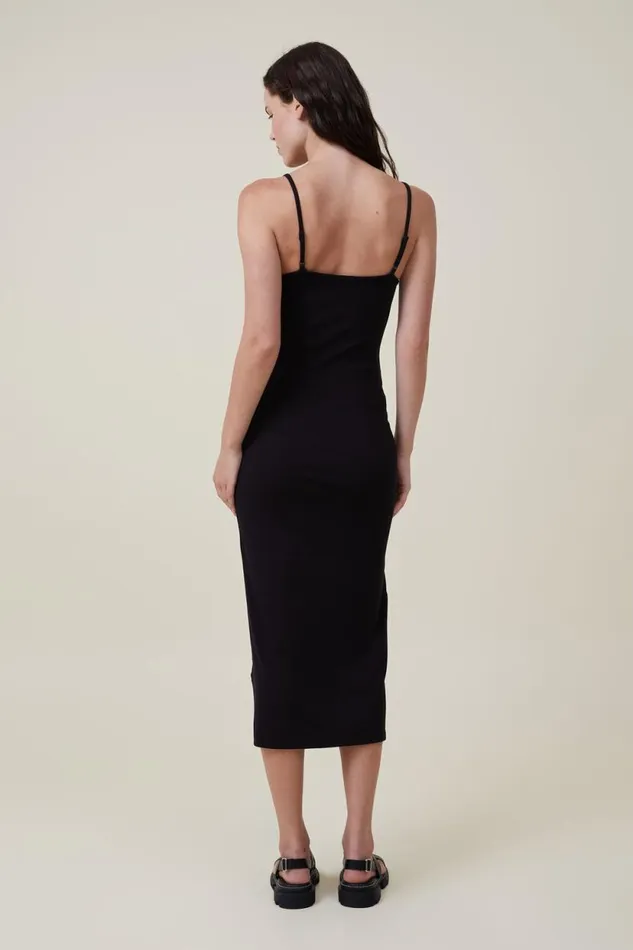 Staple 90S Slip Maxi Dress Black Women Cotton On Dresses