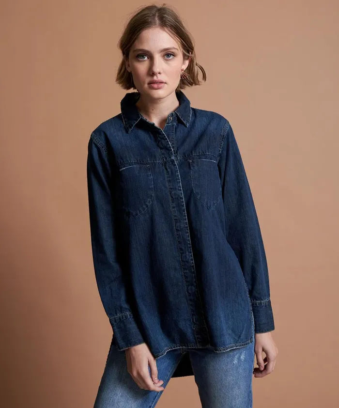 STONE COLD DENIM SHIRT Women One Teaspoon Denim Tops