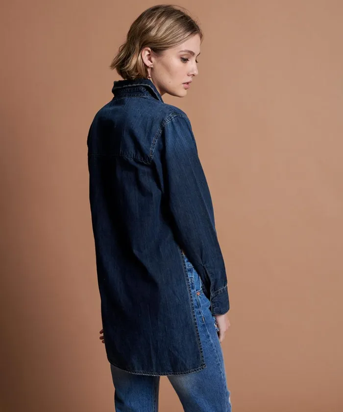 STONE COLD DENIM SHIRT Women One Teaspoon Denim Tops STONE COLD DENIM SHIRT Women One Teaspoon Denim Tops