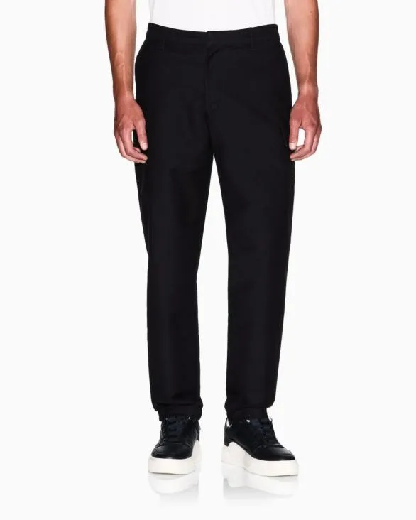 Stretch Cotton Cargo Pants Black Men Armani Trousers And Shorts Stretch Cotton Cargo Pants Black Men Armani Trousers And Shorts