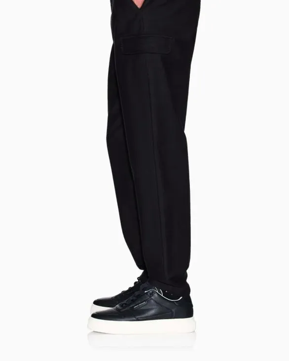 Stretch Cotton Cargo Pants Black Men Armani Trousers And Shorts Stretch Cotton Cargo Pants Black Men Armani Trousers And Shorts