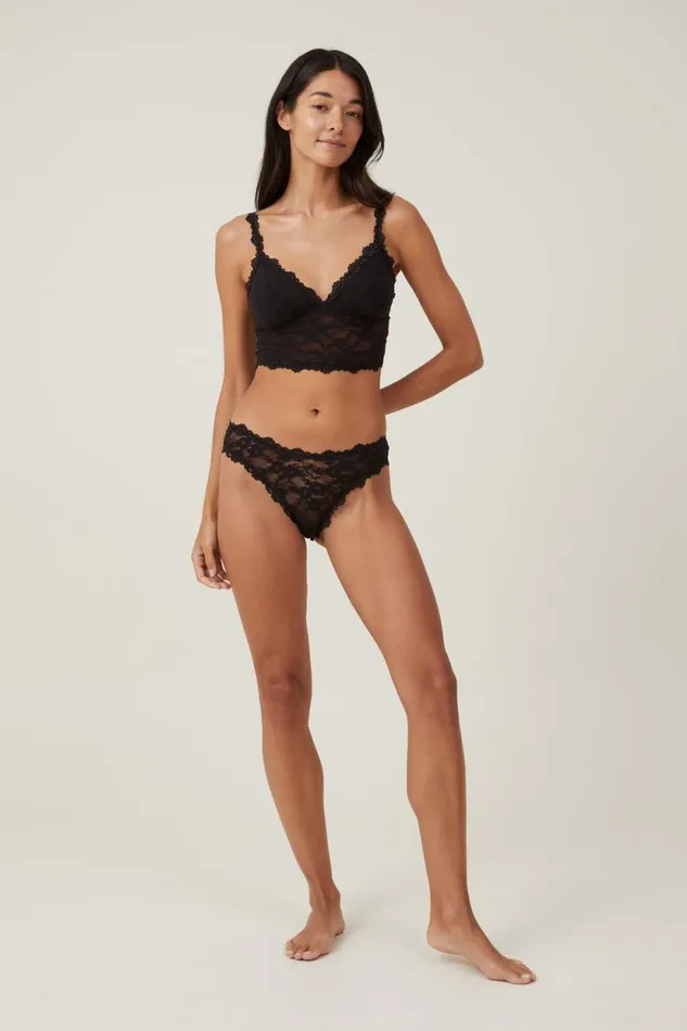 Stretch Lace Longline Bralette Black Women Cotton On Bras
