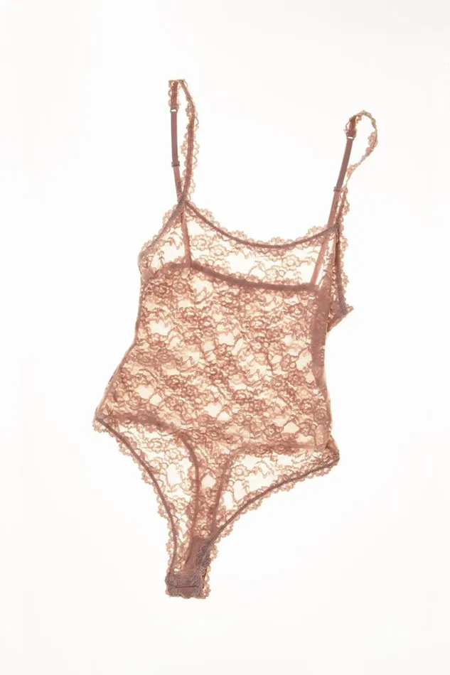 Stretch Lace Scoop Neck Bodysuit Nougat Women Cotton On Bras