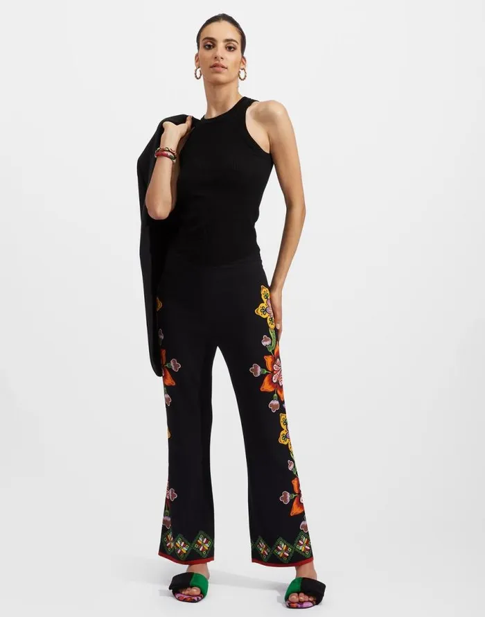 Stretch Pants Place Folk Flowers Nero Place Women La Double J Shorts and Pants Stretch Pants Place Folk Flowers Nero Place Women La Double J Shorts and Pants