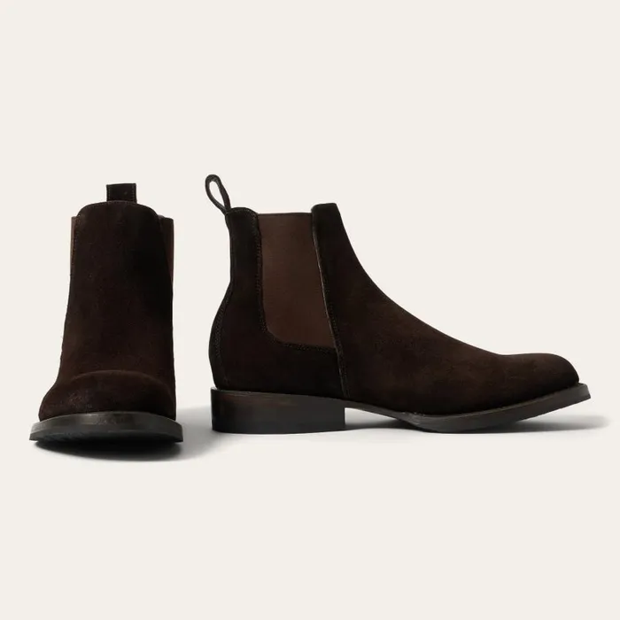 Suede Beat Chelsea Boot Dark Brown Men Stetson Chukka