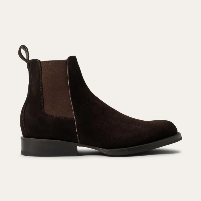 Suede Beat Chelsea Boot Dark Brown Men Stetson Chukka