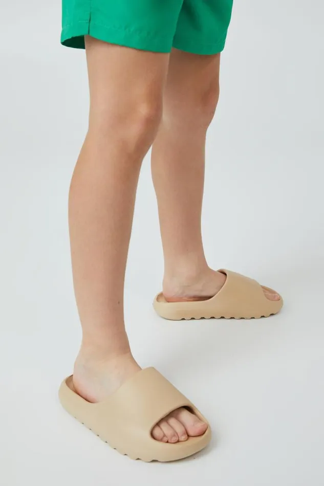 Sunny Beach Slide Semolina GirlsBoys Cotton On Flats and Sandals