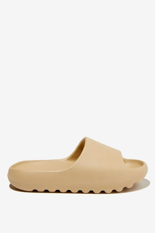 Sunny Beach Slide Semolina GirlsBoys Cotton On Flats and Sandals Sunny Beach Slide Semolina GirlsBoys Cotton On Flats and Sandals