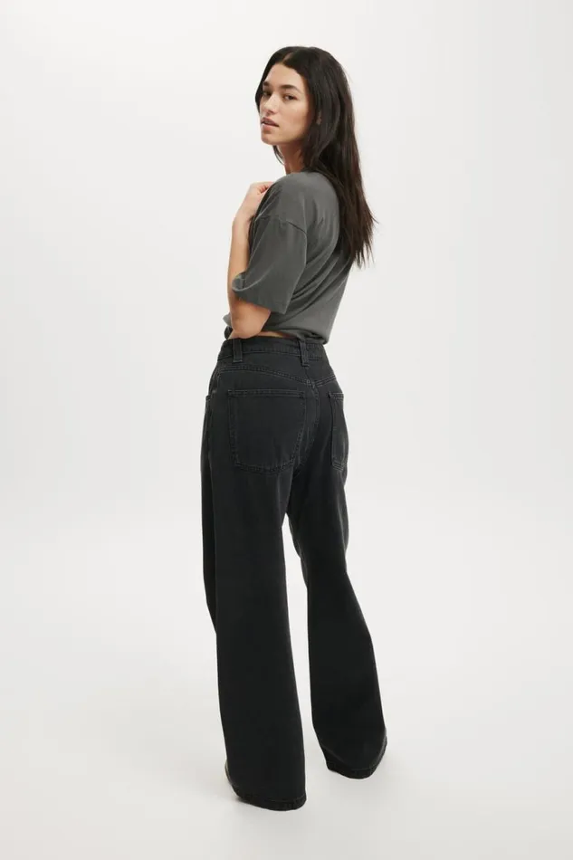 Super Baggy Jean Graphite Black Women Cotton On Pants Super Baggy Jean Graphite Black Women Cotton On Pants