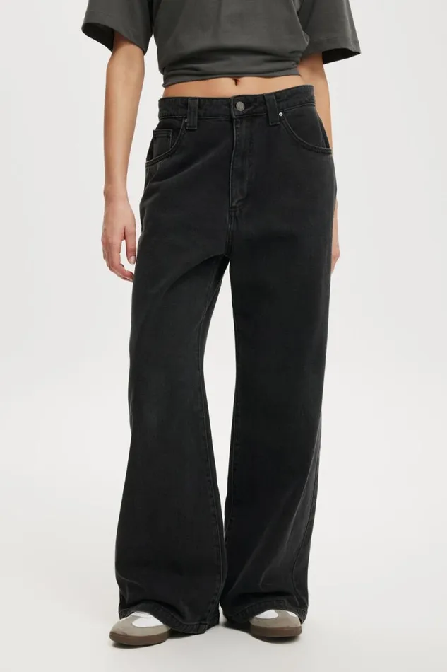 Super Baggy Jean Graphite Black Women Cotton On Pants Super Baggy Jean Graphite Black Women Cotton On Pants