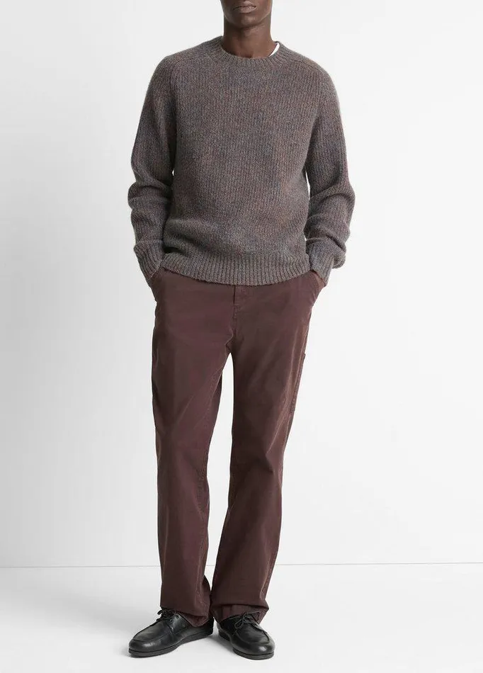 Sweaters Men Vince MoulinMix Crew Neck Sweater Heather Deep Sea