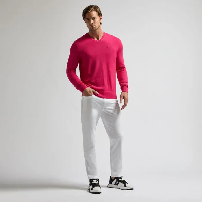 Sweaters MenWomen GFORE VERSE V NECK CASHMERE SWEATER Framboise Sweaters MenWomen GFORE VERSE V NECK CASHMERE SWEATER Framboise