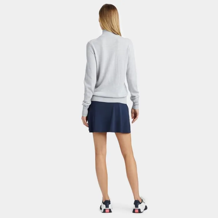 Sweaters Women GFORE CONTRAST TIPPED MERINO WOOL QUARTER ZIP SWEATER Heather Grey Sweaters Women GFORE CONTRAST TIPPED MERINO WOOL QUARTER ZIP SWEATER Heather Grey
