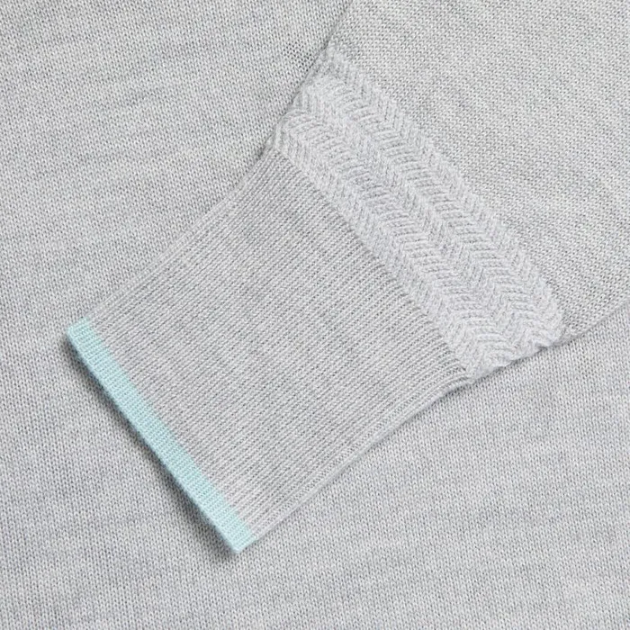 Sweaters Women GFORE CONTRAST TIPPED MERINO WOOL QUARTER ZIP SWEATER Heather Grey Sweaters Women GFORE CONTRAST TIPPED MERINO WOOL QUARTER ZIP SWEATER Heather Grey