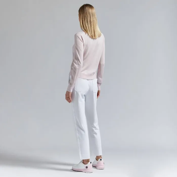 Sweaters Women GFORE TIPPED MOTHER GOLFER MERINO WOOL CREWNECK SWEATER Blush Sweaters Women GFORE TIPPED MOTHER GOLFER MERINO WOOL CREWNECK SWEATER Blush