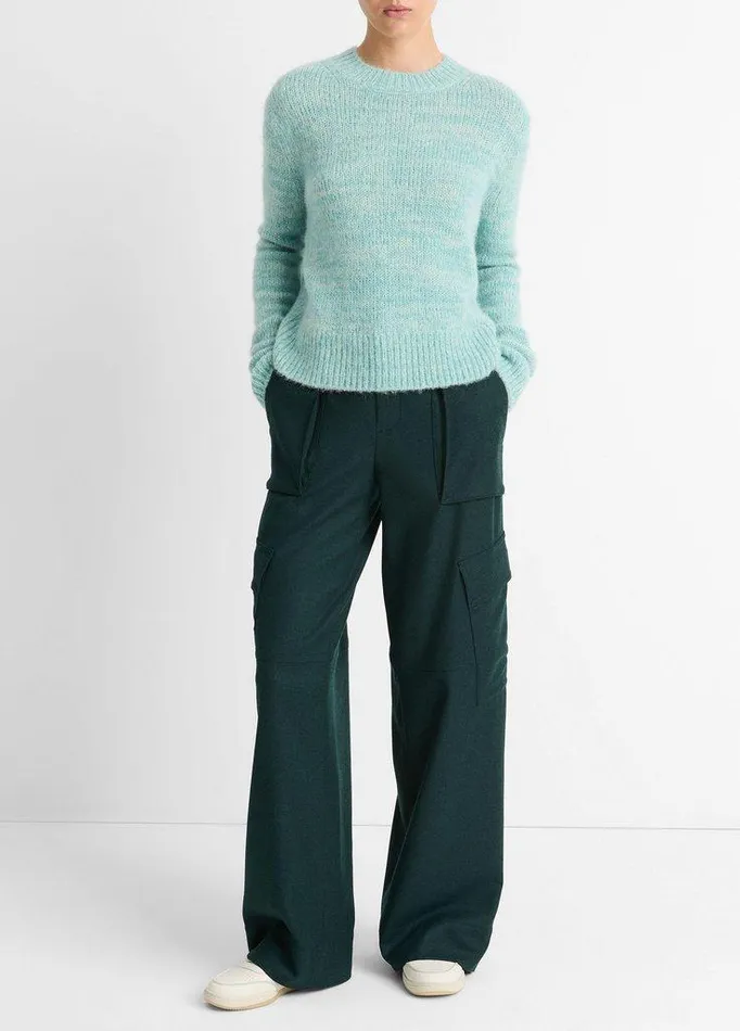 Sweaters Women Vince Italian Marled AlpacaBlend Crew Neck Sweater Wave Gem Marl Sweaters Women Vince Italian Marled AlpacaBlend Crew Neck Sweater Wave Gem Marl
