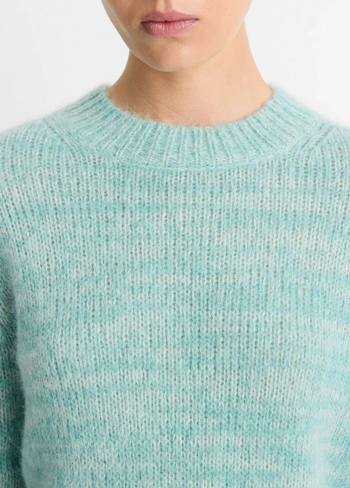 Sweaters Women Vince Italian Marled AlpacaBlend Crew Neck Sweater Wave Gem Marl Sweaters Women Vince Italian Marled AlpacaBlend Crew Neck Sweater Wave Gem Marl