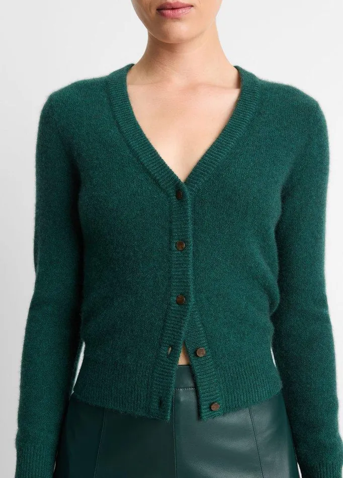 Sweaters Women Vince Plush Cashmere Cardigan Heather Jade Lake Sweaters Women Vince Plush Cashmere Cardigan Heather Jade Lake