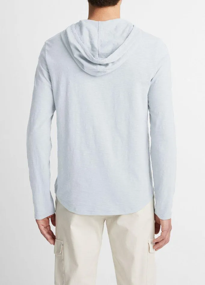 Sweatshirts and Hoodies Men Vince Textured Cotton Hoodie Shirting Blue Sweatshirts and Hoodies Men Vince Textured Cotton Hoodie Shirting Blue