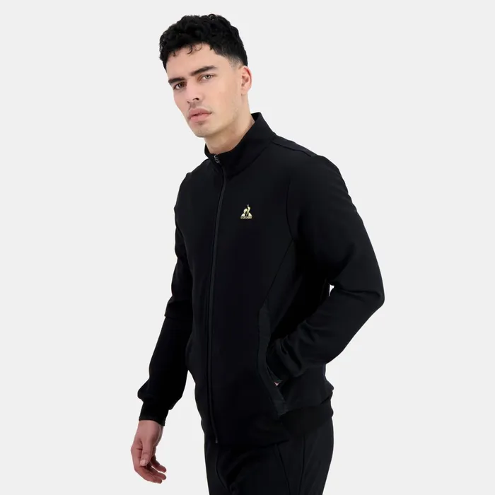 Sweatshirts Men Le Coq Sportif Coq D039or ZipUp Sweatshirtshirt Black