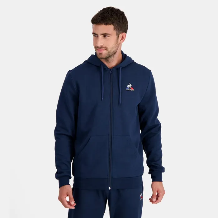 Sweatshirts Men Le Coq Sportif Essentiels ZipUp Hoodie Dress Blues