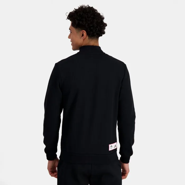Sweatshirts Men Le Coq Sportif Paris 2024 ZipUp Sweatshirtshirt Black