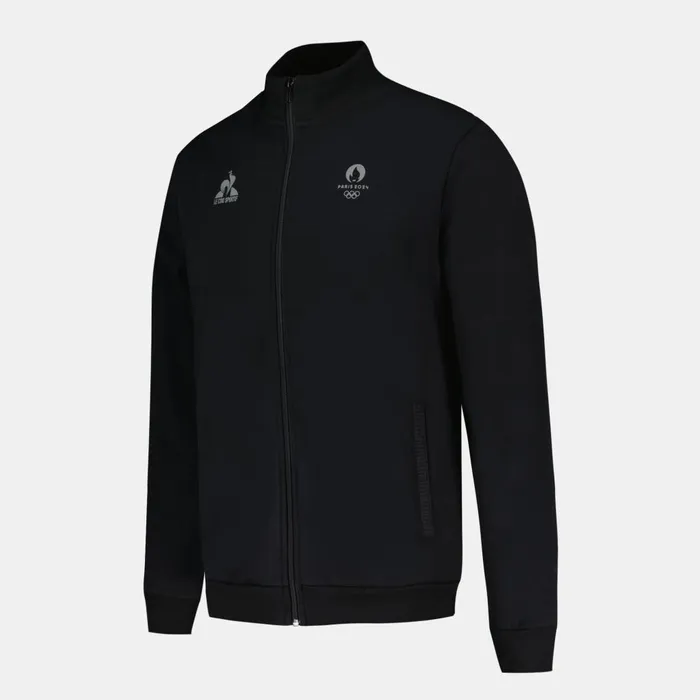 Sweatshirts Men Le Coq Sportif Paris 2024 ZipUp Sweatshirtshirt Black