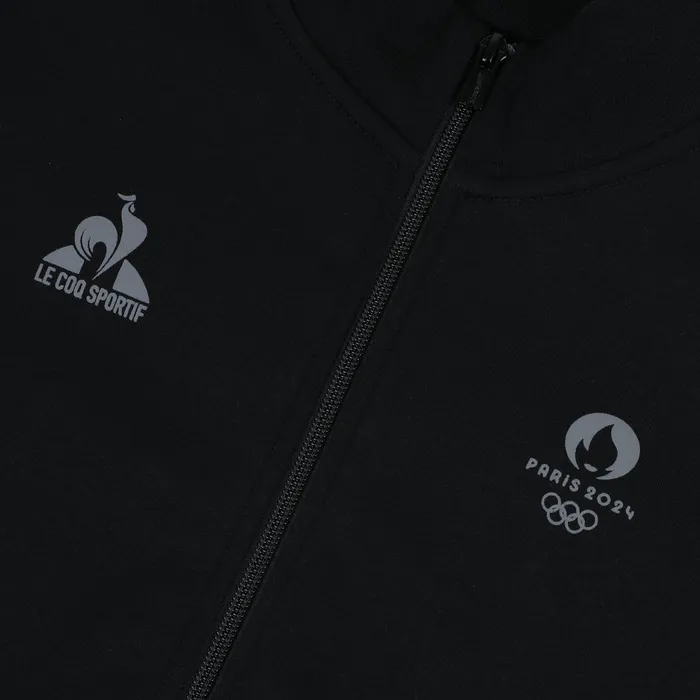 Sweatshirts Men Le Coq Sportif Paris 2024 ZipUp Sweatshirtshirt Black